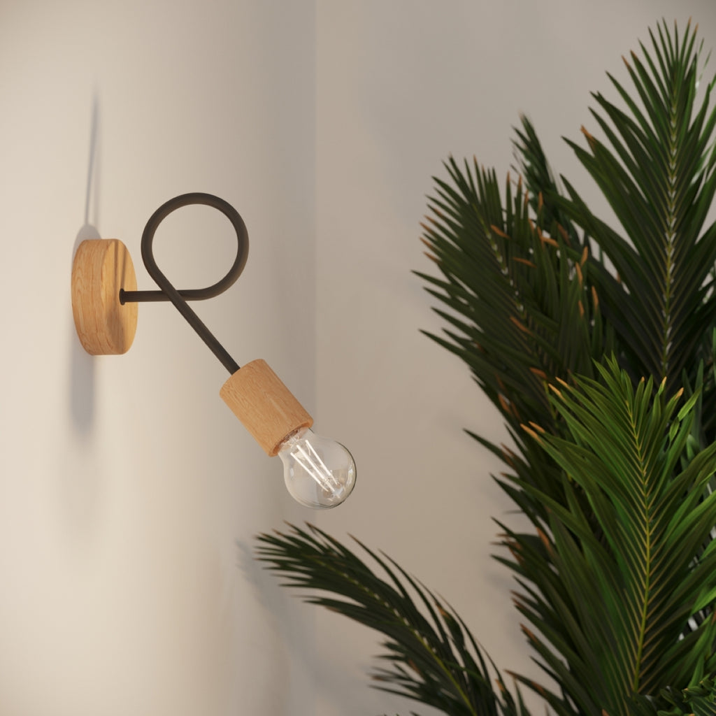 Wandleuchte EMBER Schwarz Sollux Lighting