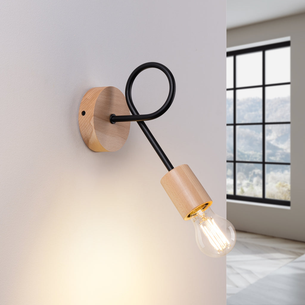 Wandleuchte EMBER Schwarz Sollux Lighting