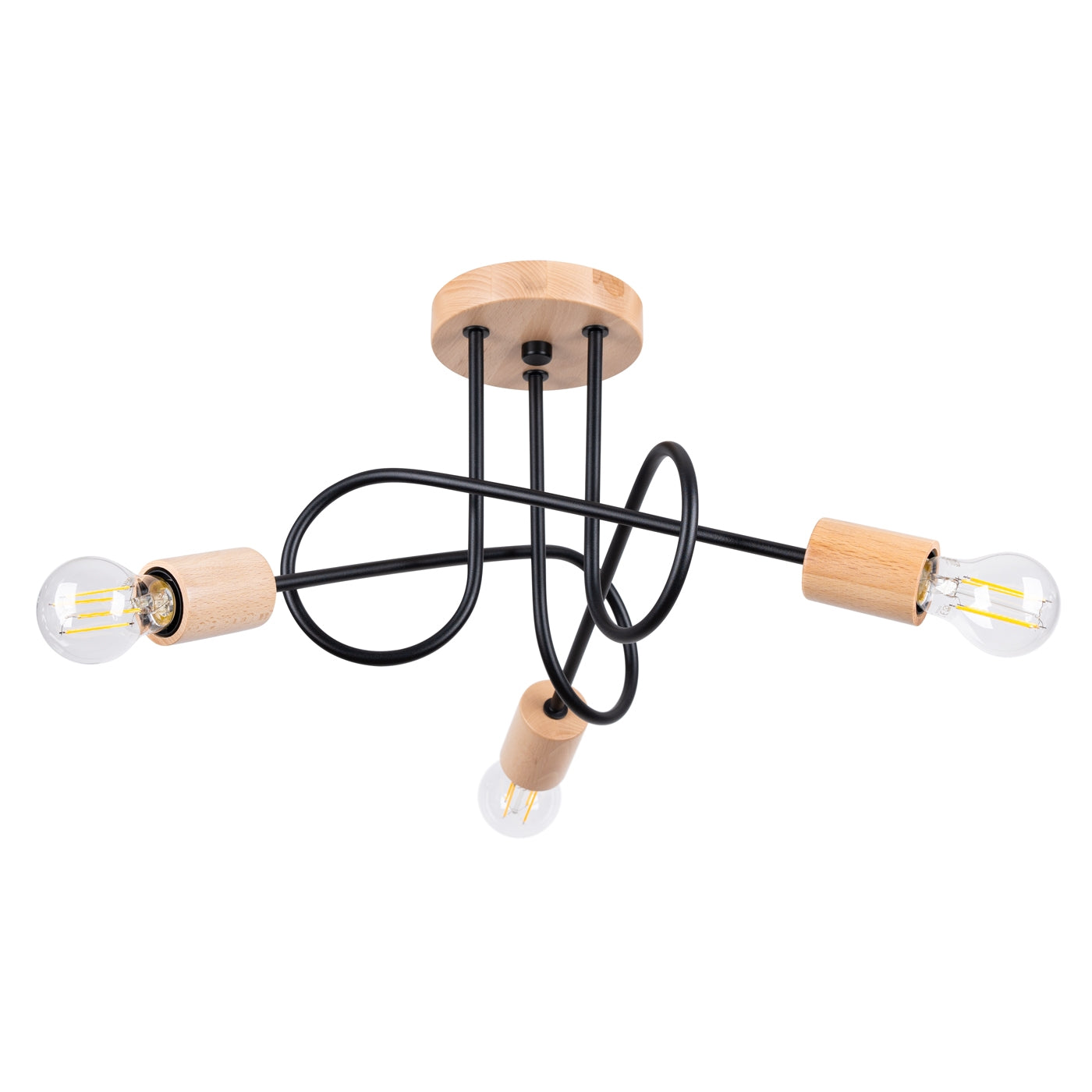 Pendelleuchte EMBER 3 Schwarz Sollux Lighting