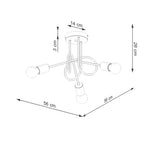 Pendelleuchte EMBER 3 Schwarz Sollux Lighting