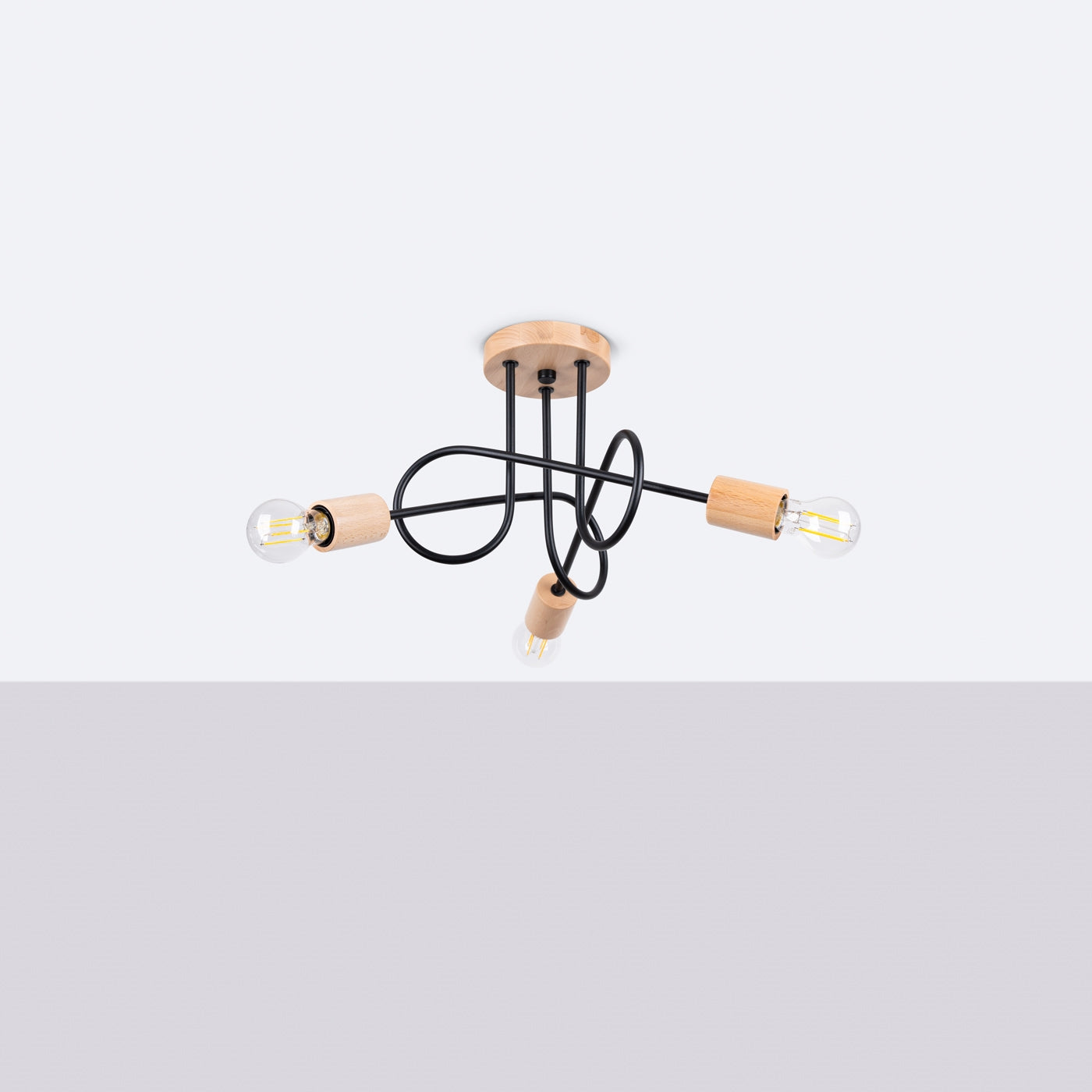 Pendelleuchte EMBER 3 Schwarz Sollux Lighting