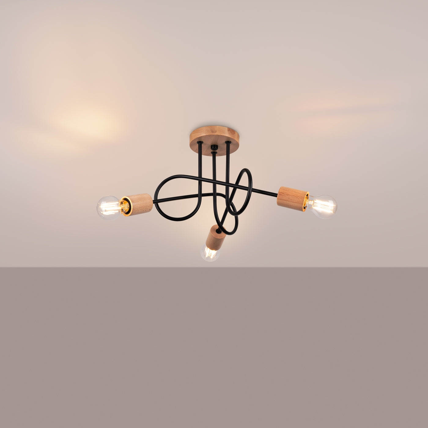 Pendelleuchte EMBER 3 Schwarz Sollux Lighting