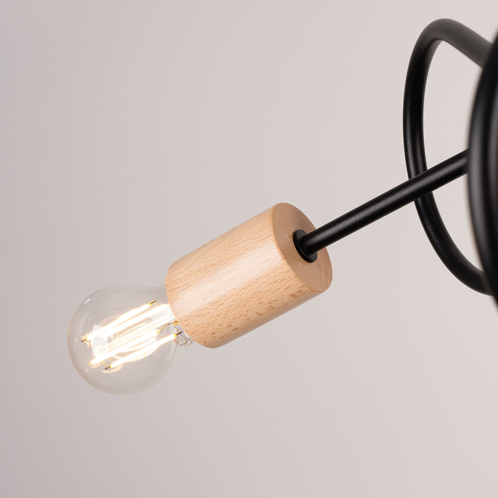 Pendelleuchte EMBER 3 Schwarz Sollux Lighting