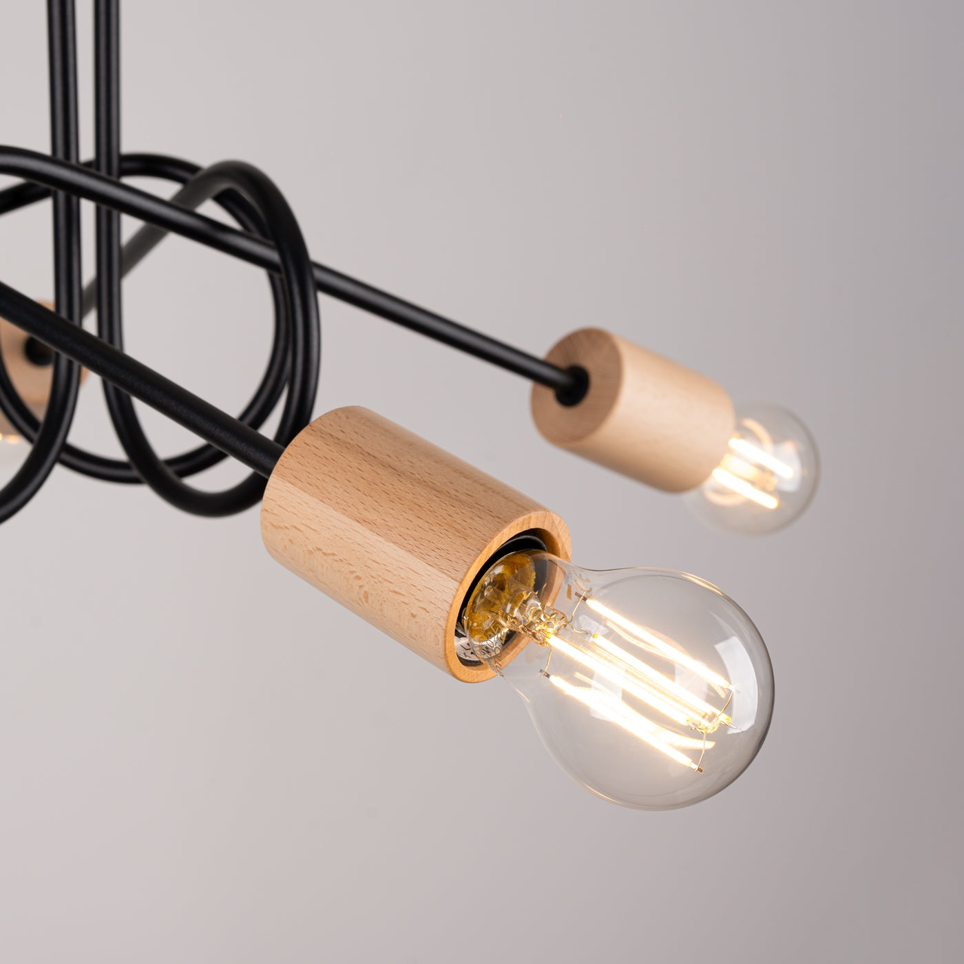 Pendelleuchte EMBER 5 Schwarz Sollux Lighting