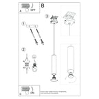 Pendelleuchte LAGOS 1 beige Sollux Lighting