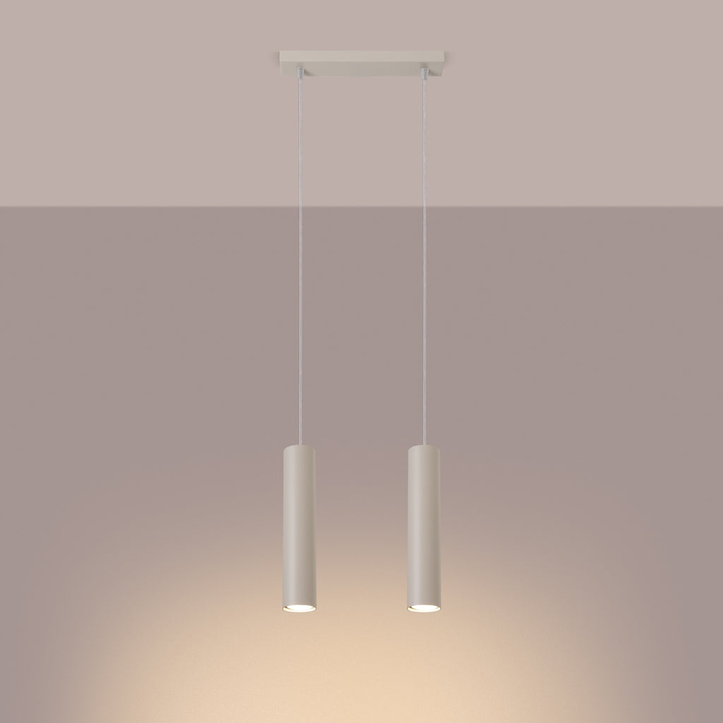 Pendelleuchte LAGOS 2 beige Sollux Lighting