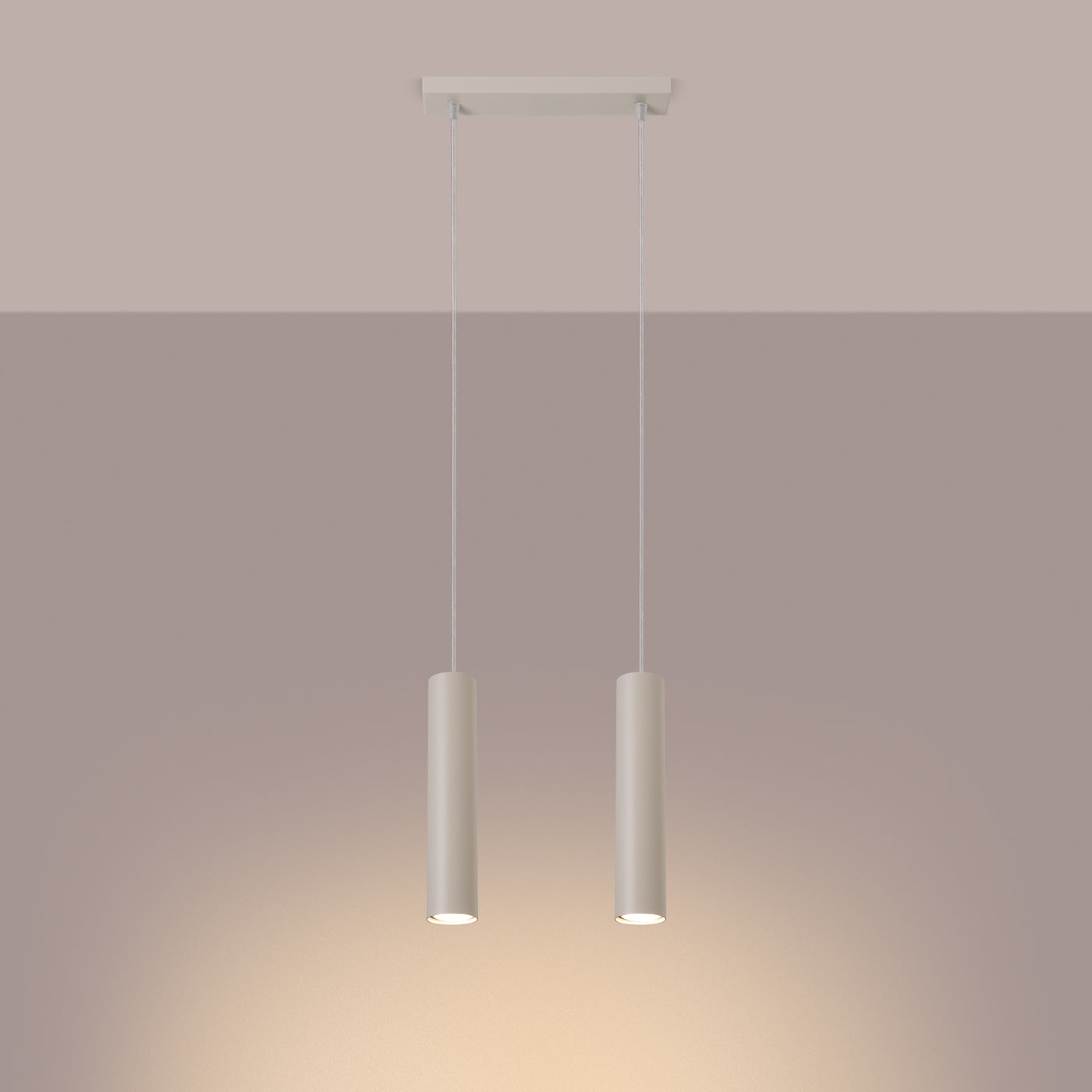 Pendelleuchte LAGOS 2 beige Sollux Lighting