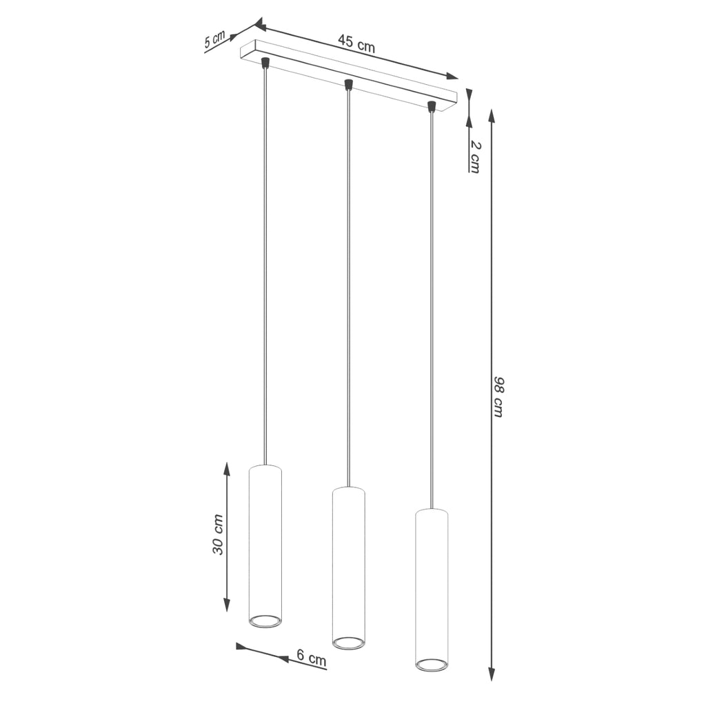 Pendelleuchte LAGOS 3L beige Sollux Lighting