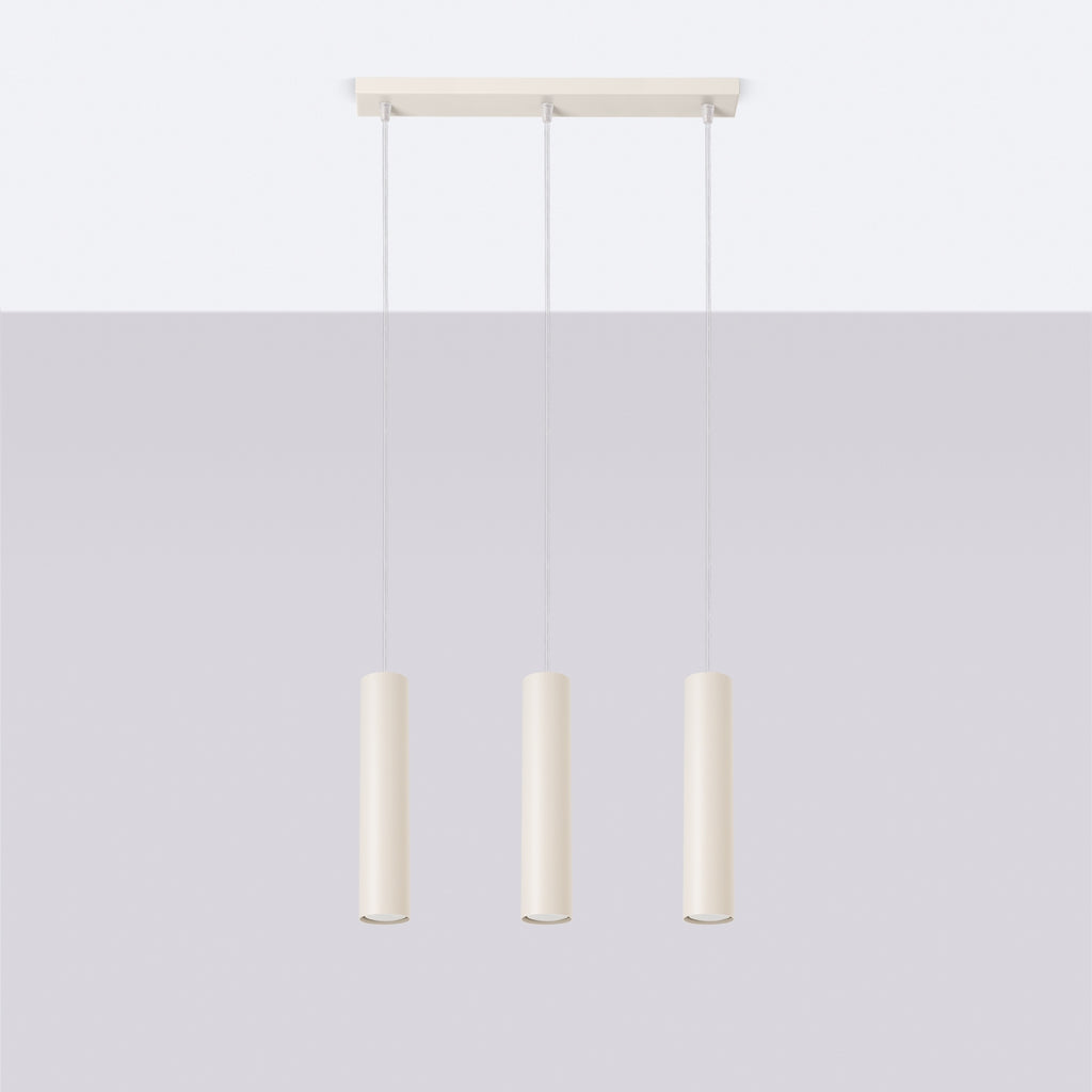 Pendelleuchte LAGOS 3L beige Sollux Lighting