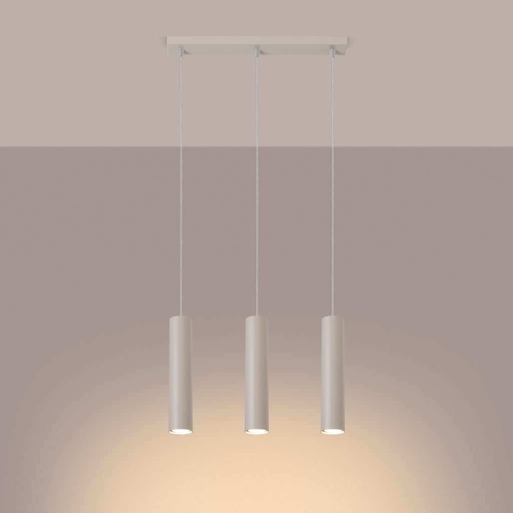 Pendelleuchte LAGOS 3L beige Sollux Lighting