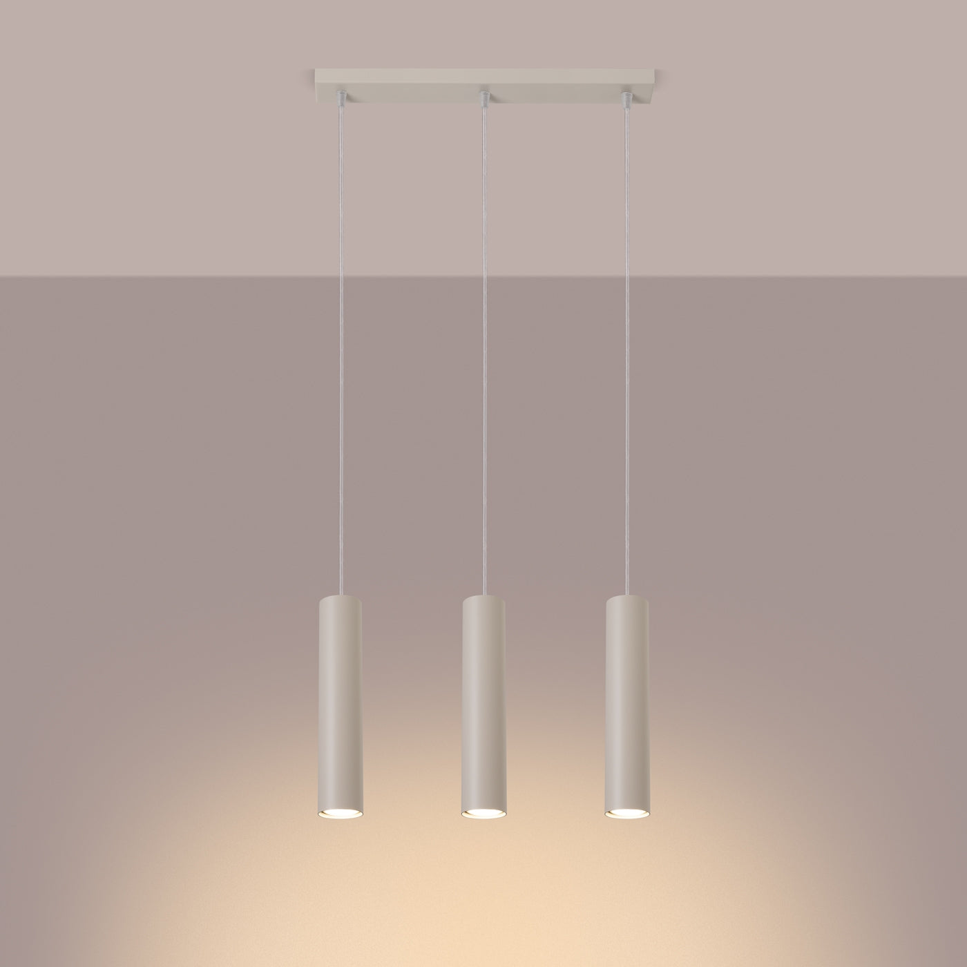 Pendelleuchte LAGOS 3L beige Sollux Lighting