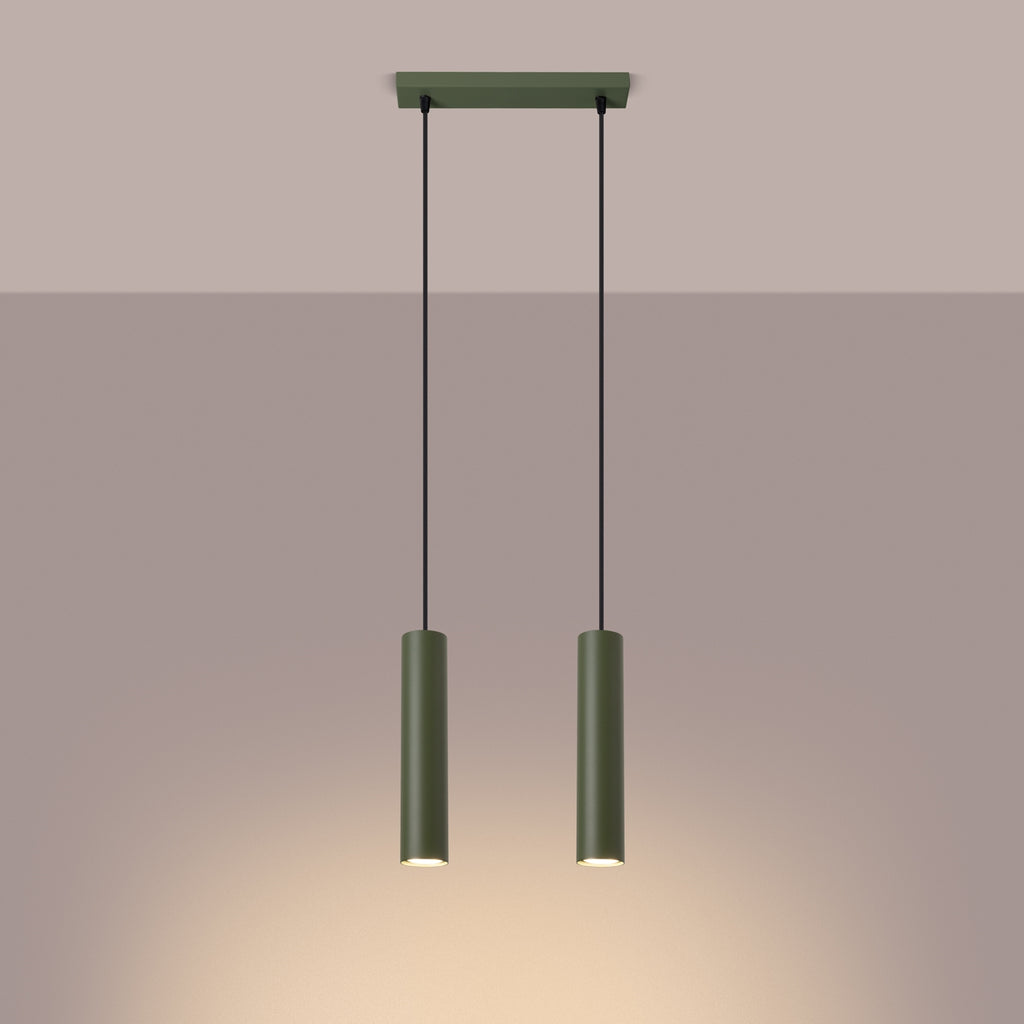 Pendelleuchte LAGOS 2 olivgrün Sollux Lighting