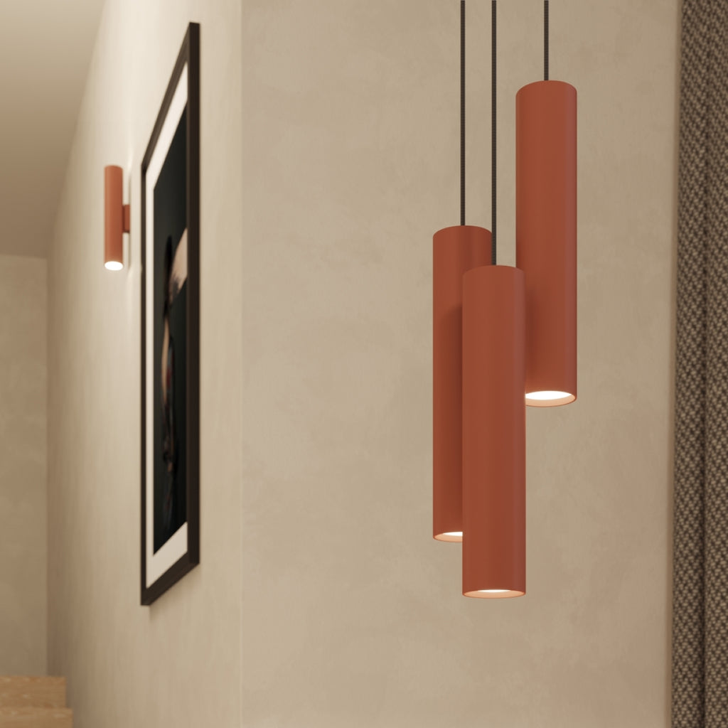 Pendelleuchte LAGOS 1 roter Ocker Sollux Lighting