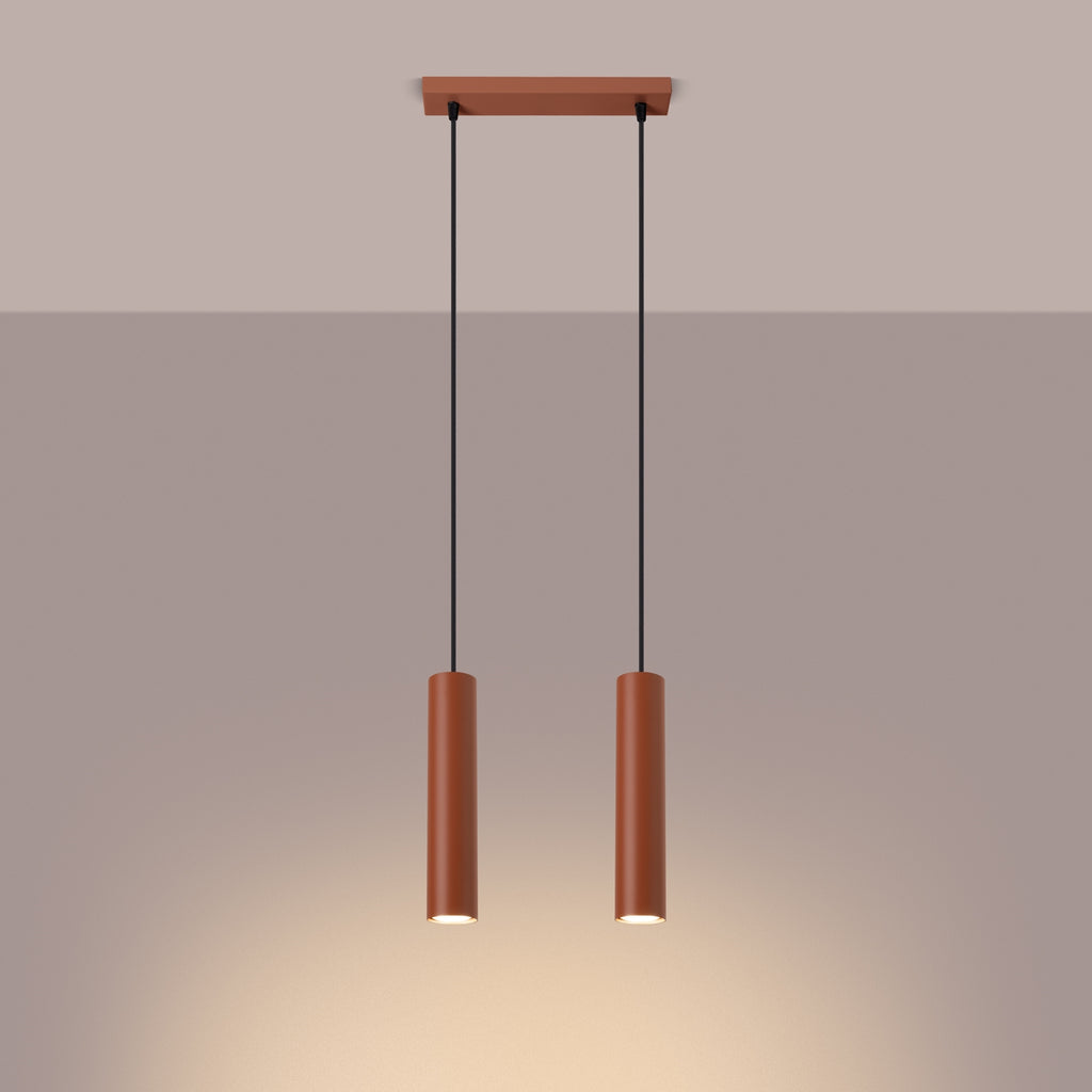 Pendelleuchte LAGOS 2 roter Ocker Sollux Lighting