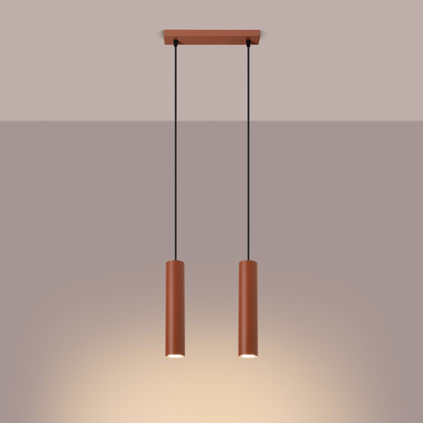 Pendelleuchte LAGOS 2 roter Ocker Sollux Lighting