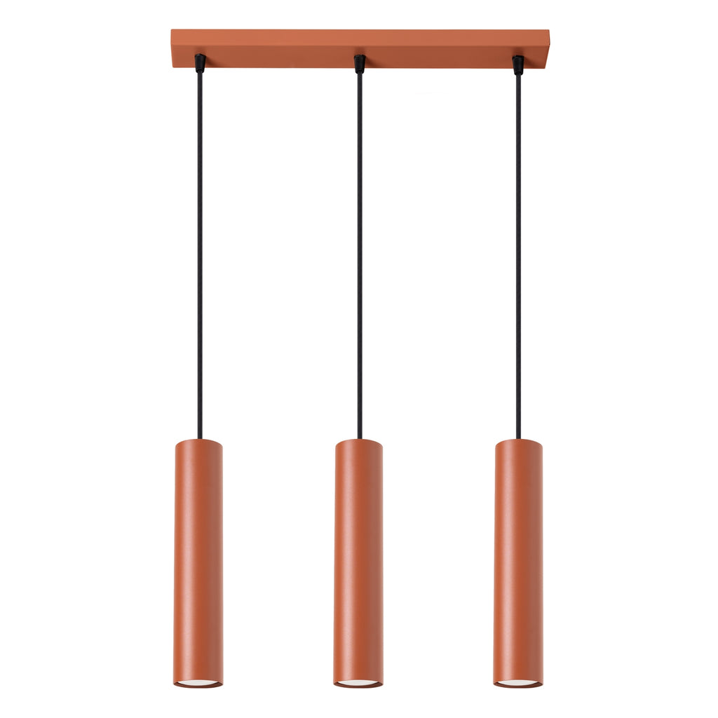 Pendelleuchte LAGOS 3L roter Ocker Sollux Lighting