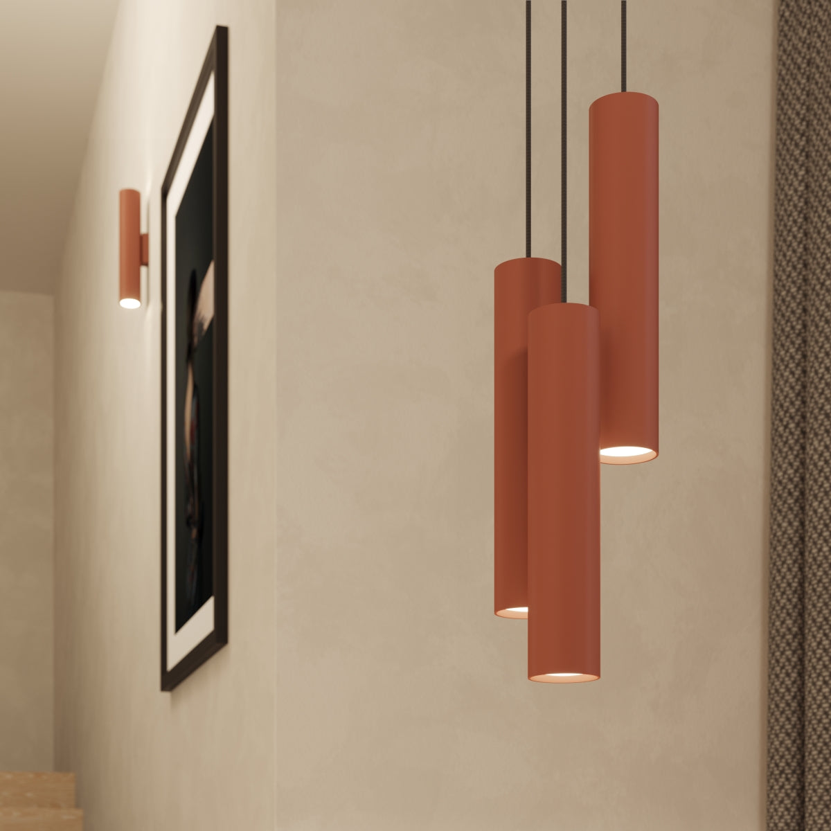 Wandleuchte LAGOS 2 roter Ocker Sollux Lighting