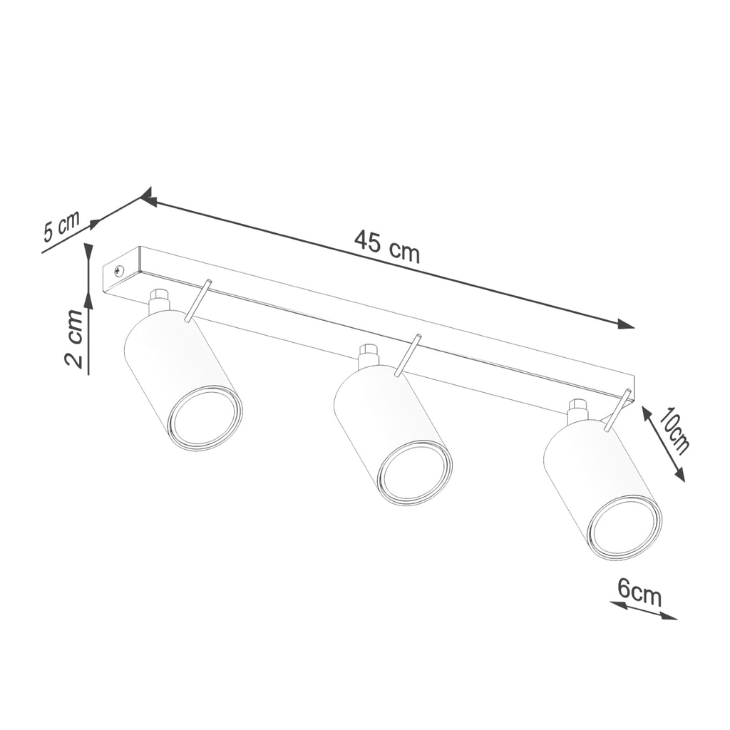 Deckenleuchte - Spot - Strahler RING 3L olivgrün Sollux Lighting