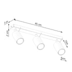 Deckenleuchte - Spot - Strahler RING 3L olivgrün Sollux Lighting