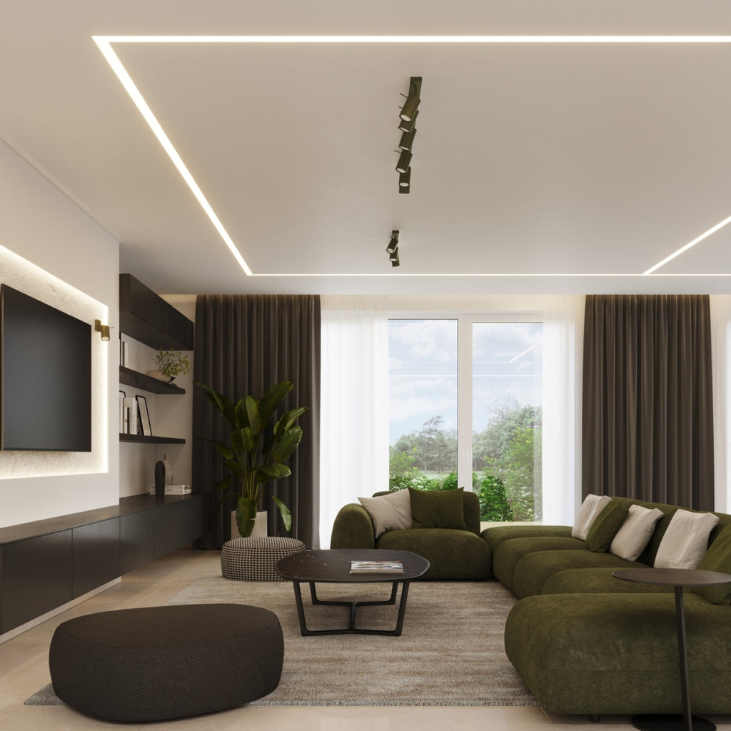 Deckenleuchte - Spot - Strahler RING 3L olivgrün Sollux Lighting