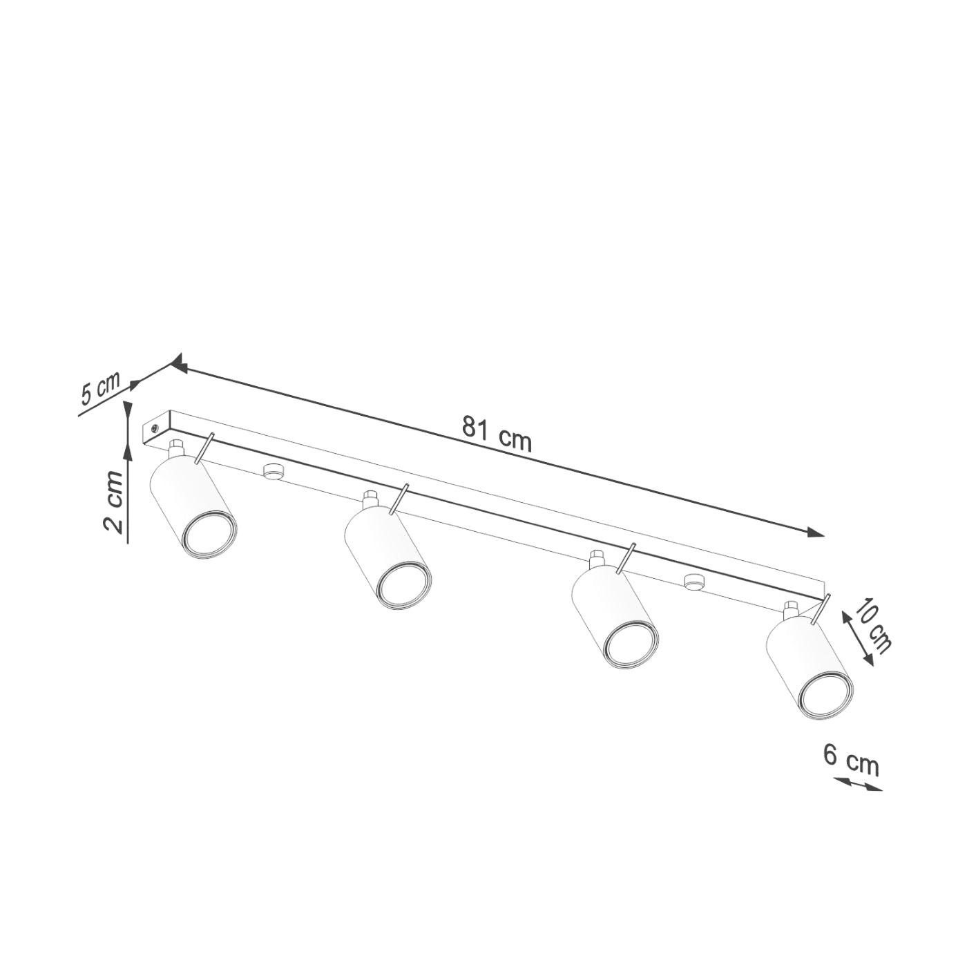 Deckenleuchte - Spot - Strahler RING 4L olivgrün Sollux Lighting