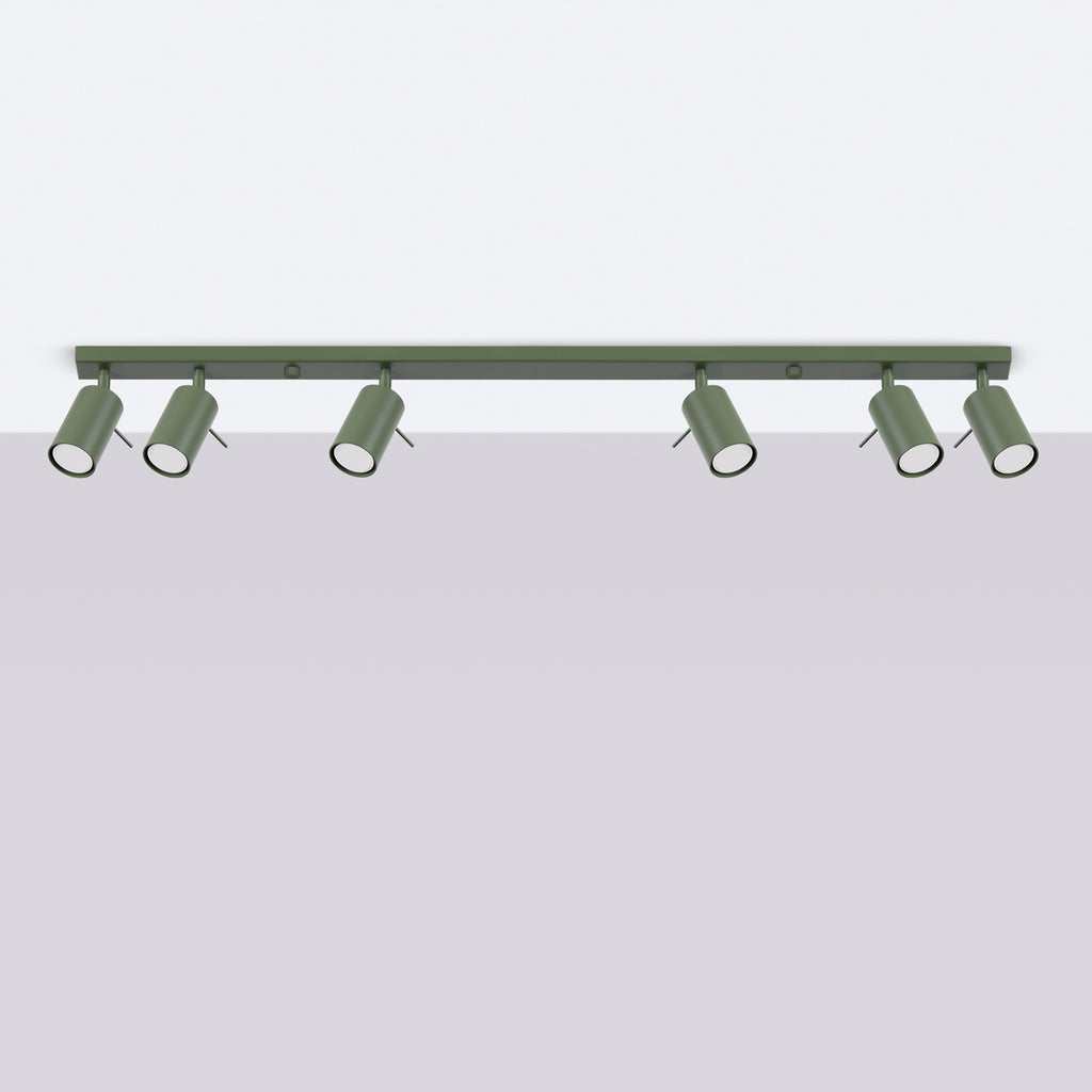 Deckenleuchte - Spot - Strahler RING 6L olivgrün Sollux Lighting