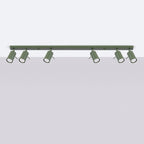 Deckenleuchte - Spot - Strahler RING 6L olivgrün Sollux Lighting
