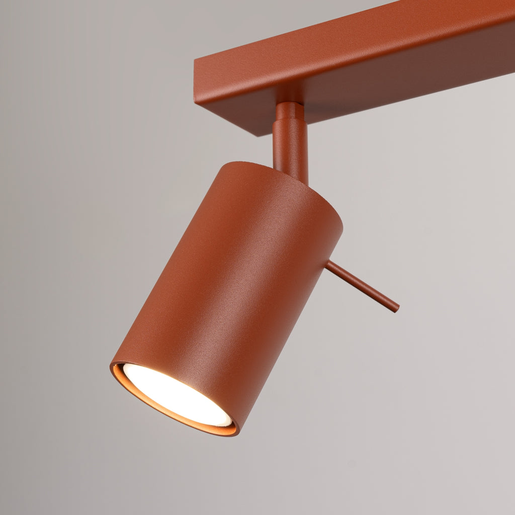 Deckenleuchte - Spot - Strahler RING 2 roter Ocker Sollux Lighting