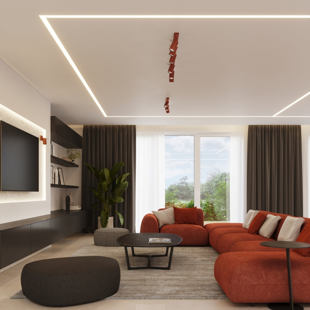 Deckenleuchte - Spot - Strahler RING 3P roter Ocker Sollux Lighting
