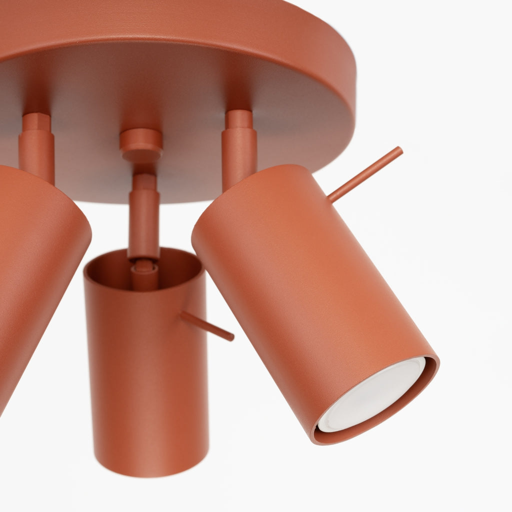 Deckenleuchte - Spot - Strahler RING 3P roter Ocker Sollux Lighting