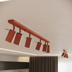 Deckenleuchte - Spot - Strahler RING 4L roter Ocker Sollux Lighting