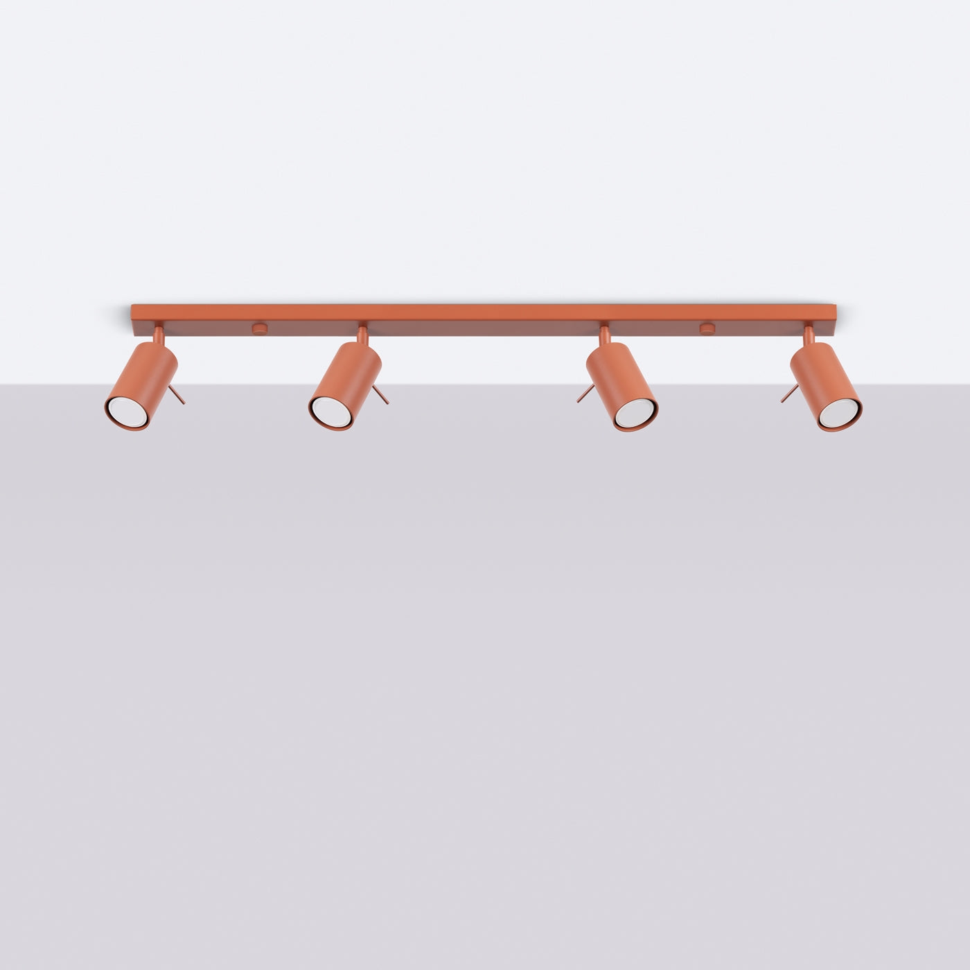 Deckenleuchte - Spot - Strahler RING 4L roter Ocker Sollux Lighting