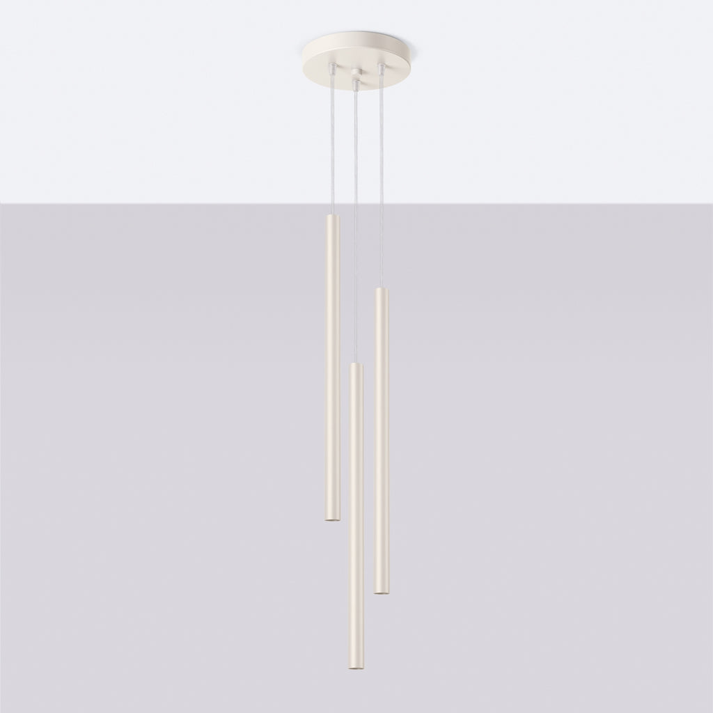 Pendelleuchte PASTELO 3P beige Sollux Lighting