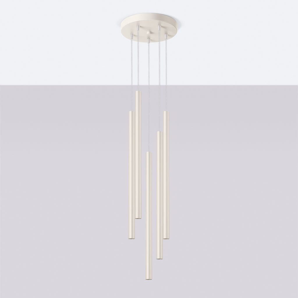 Pendelleuchte PASTELO 5P beige Sollux Lighting