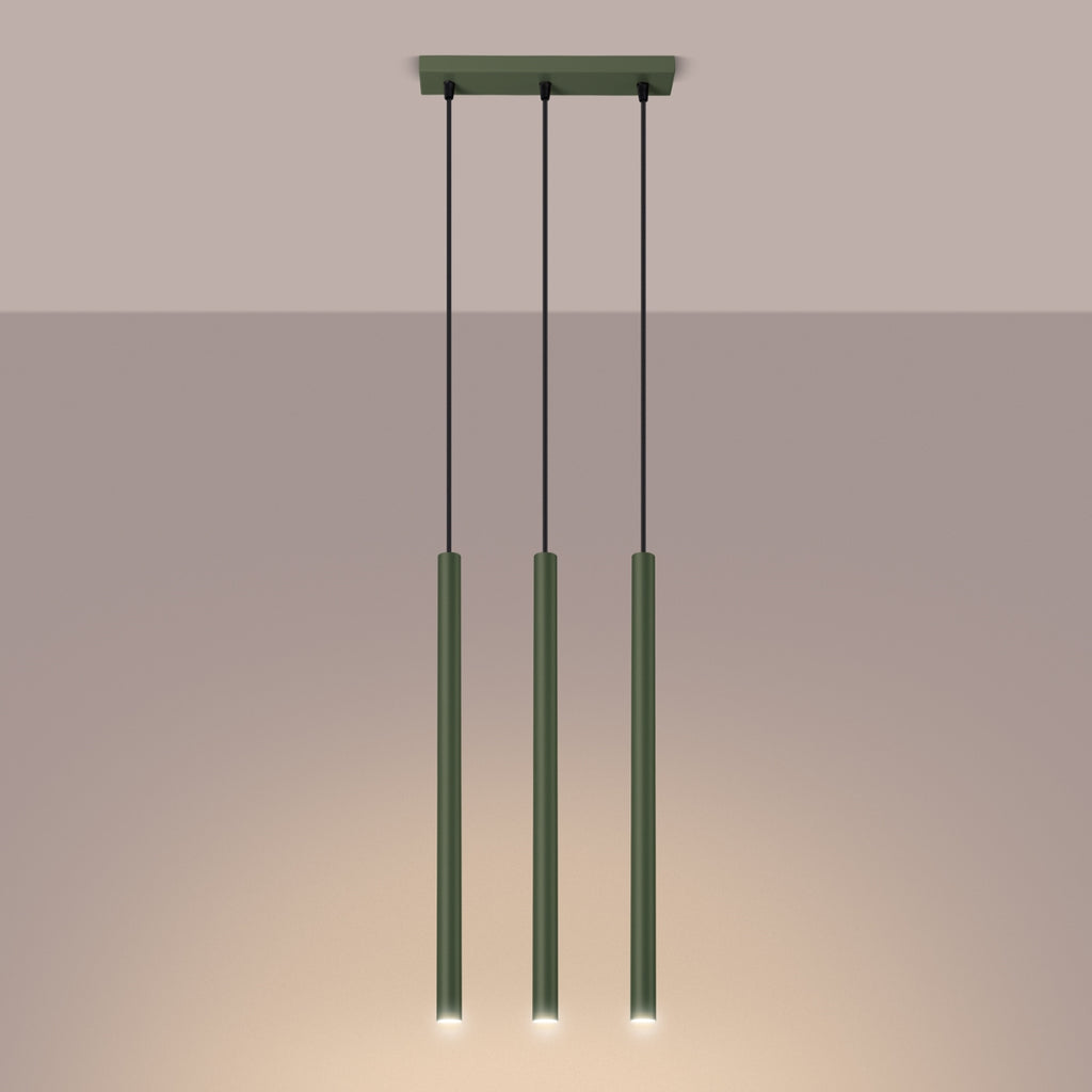 Pendelleuchte PASTELO 3 olivgrün Sollux Lighting