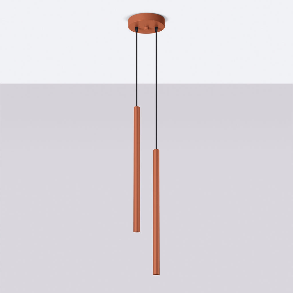 Pendelleuchte PASTELO 2 roter Ocker Sollux Lighting
