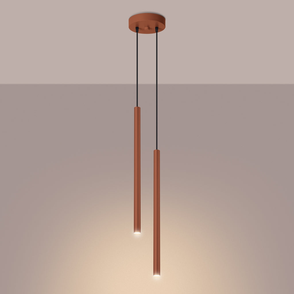Pendelleuchte PASTELO 2 roter Ocker Sollux Lighting