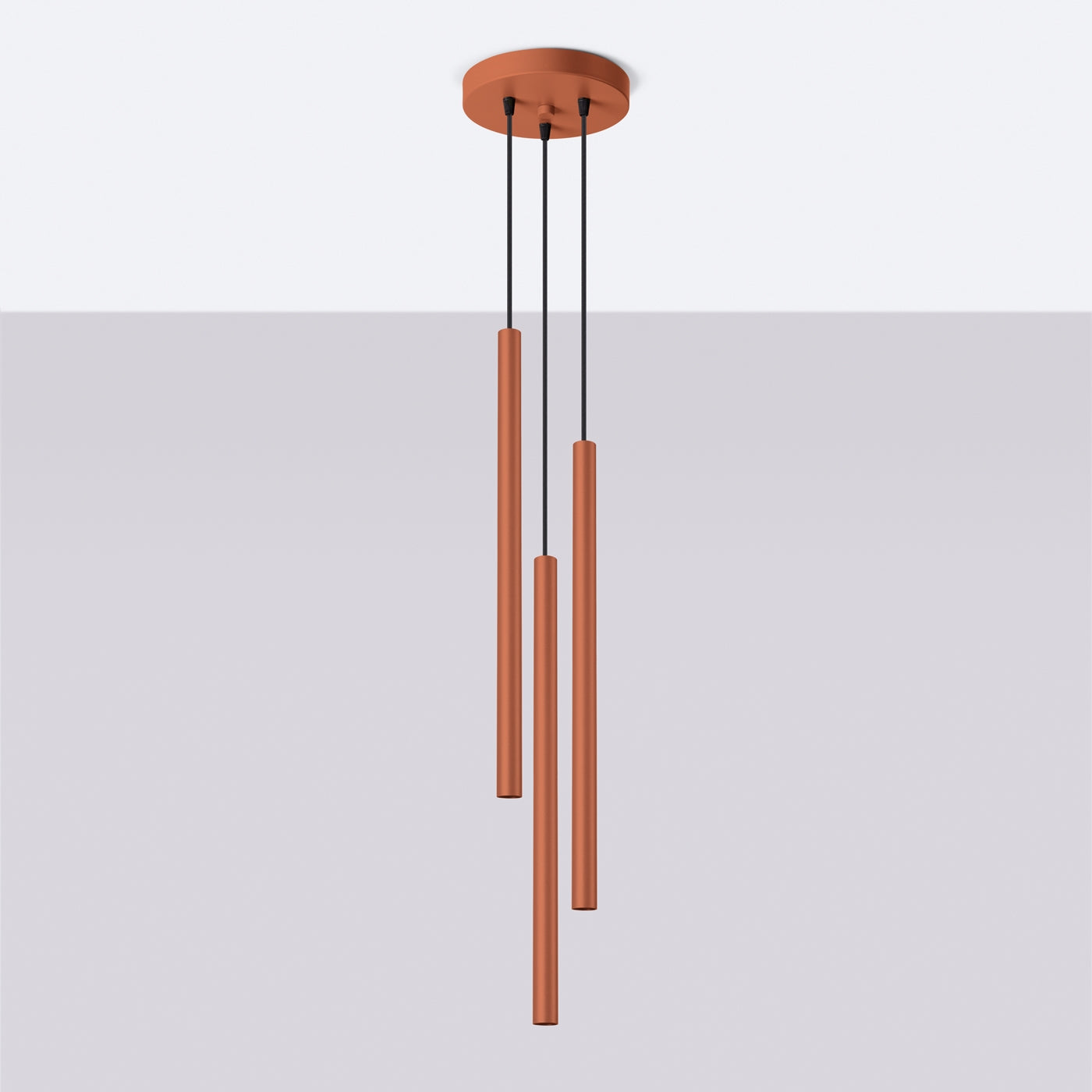 Pendelleuchte PASTELO 3P roter Ocker Sollux Lighting