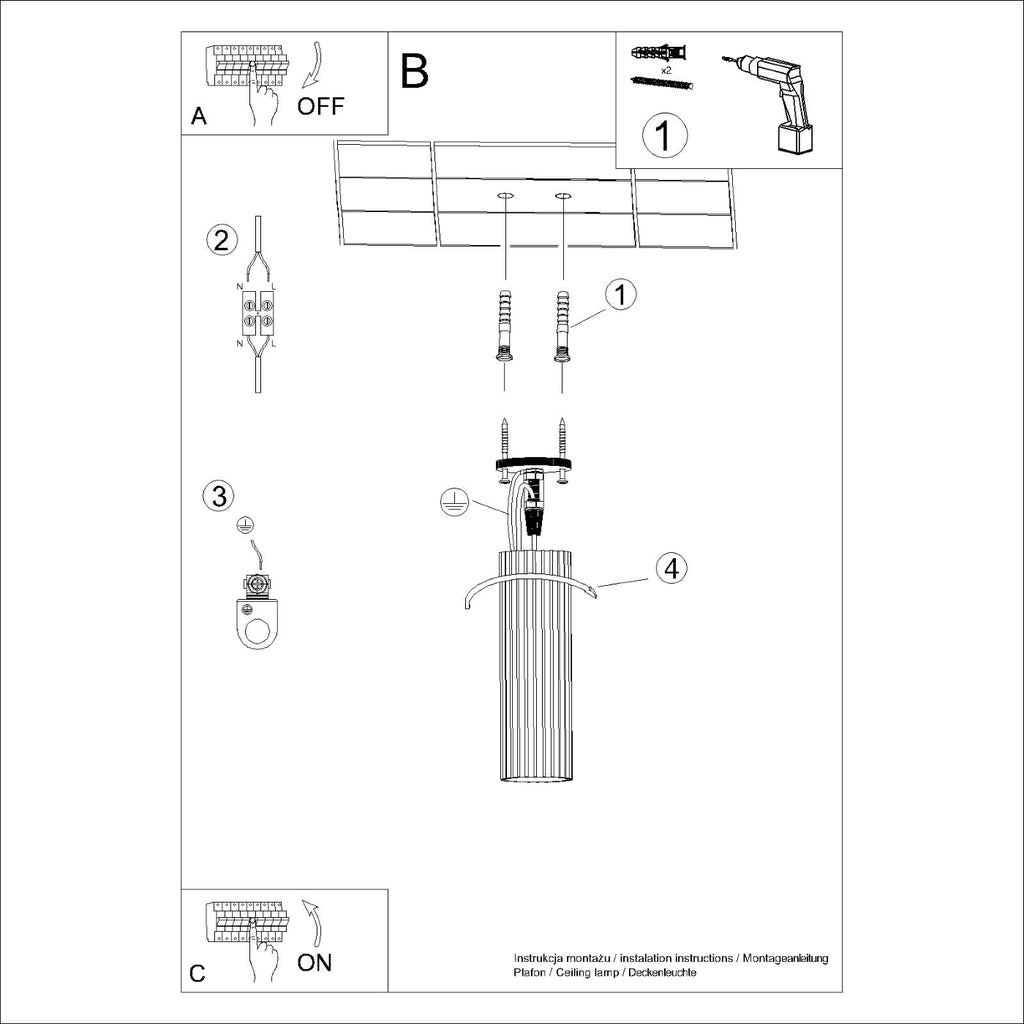 Deckenleuchte - Spot - Strahler KARBON 20 weiß Sollux Lighting