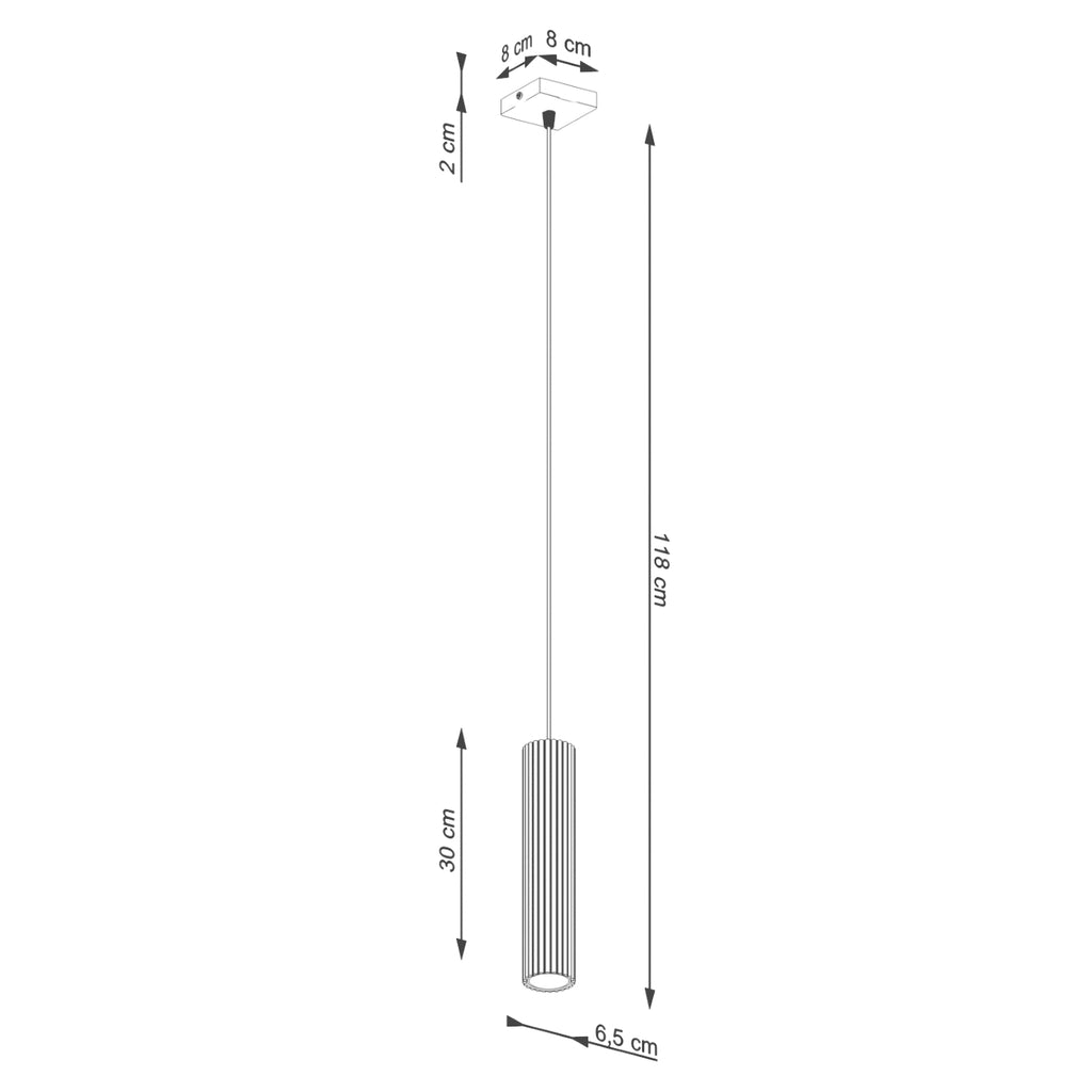Pendelleuchte KARBON 1 weiß Sollux Lighting
