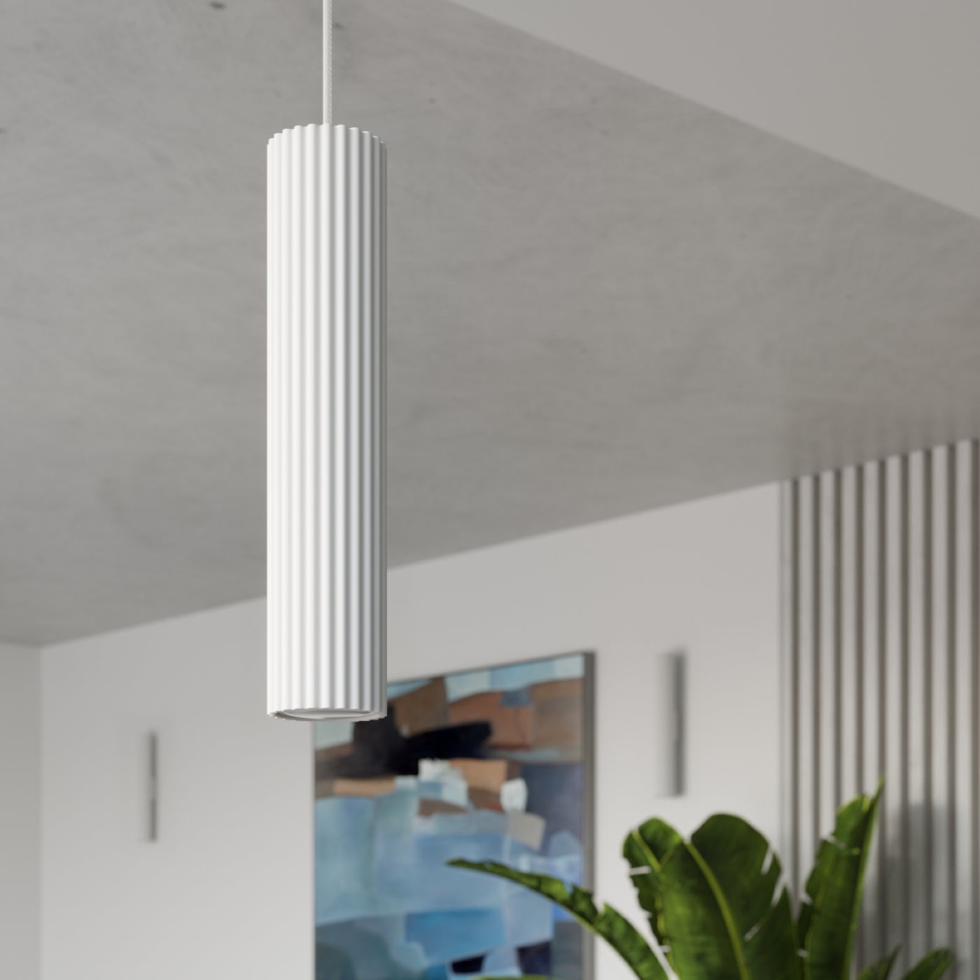 Pendelleuchte KARBON 1 weiß Sollux Lighting
