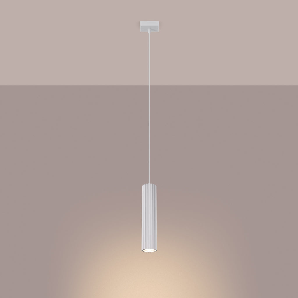 Pendelleuchte KARBON 1 weiß Sollux Lighting
