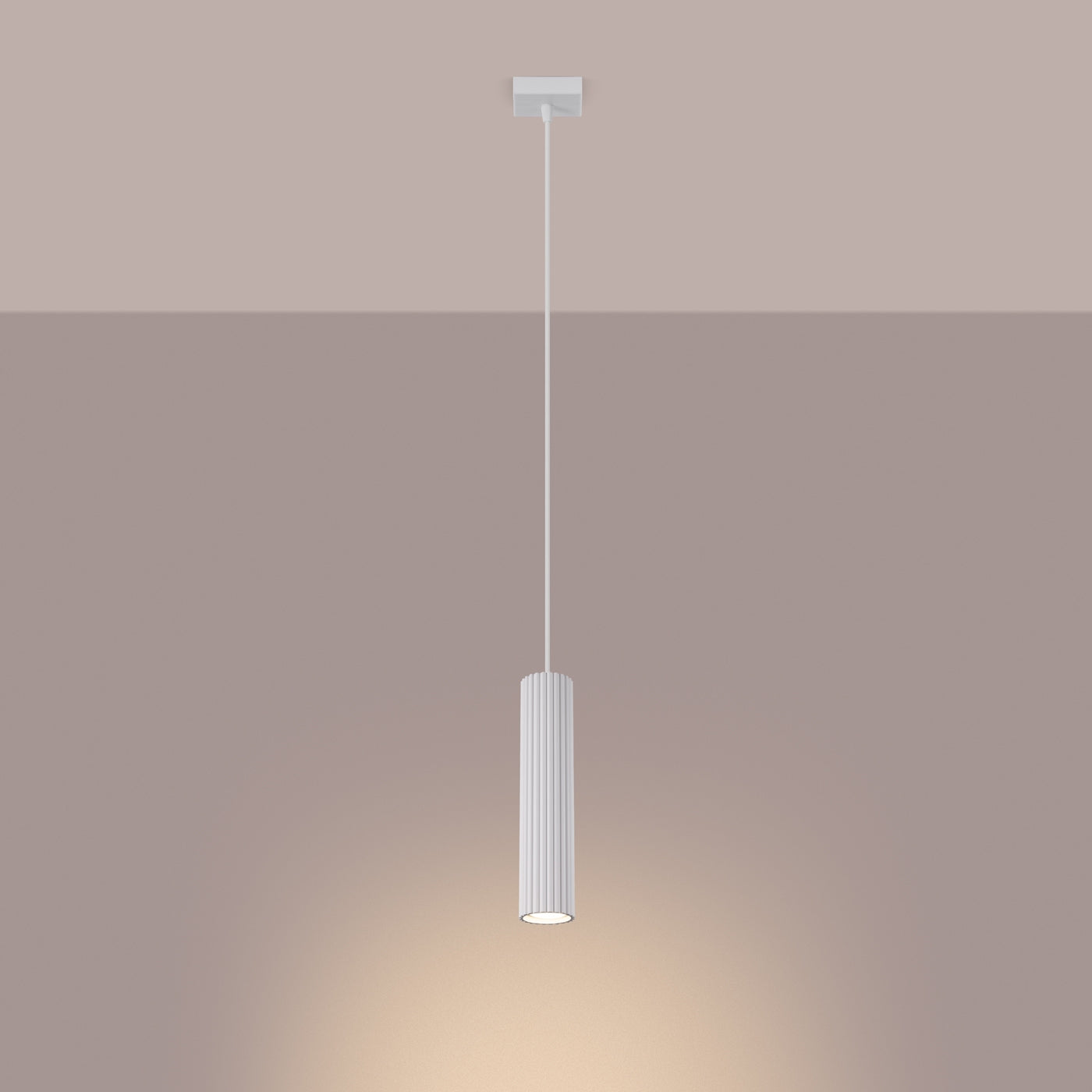Pendelleuchte KARBON 1 weiß Sollux Lighting