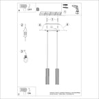 Pendelleuchte KARBON 2 weiß Sollux Lighting
