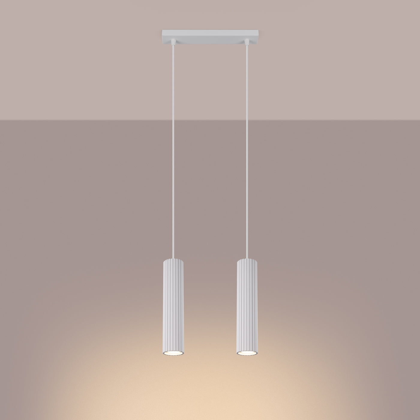 Pendelleuchte KARBON 2 weiß Sollux Lighting