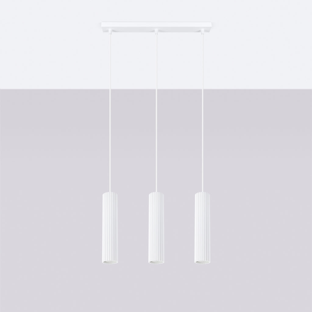 Pendelleuchte KARBON 3L weiß Sollux Lighting