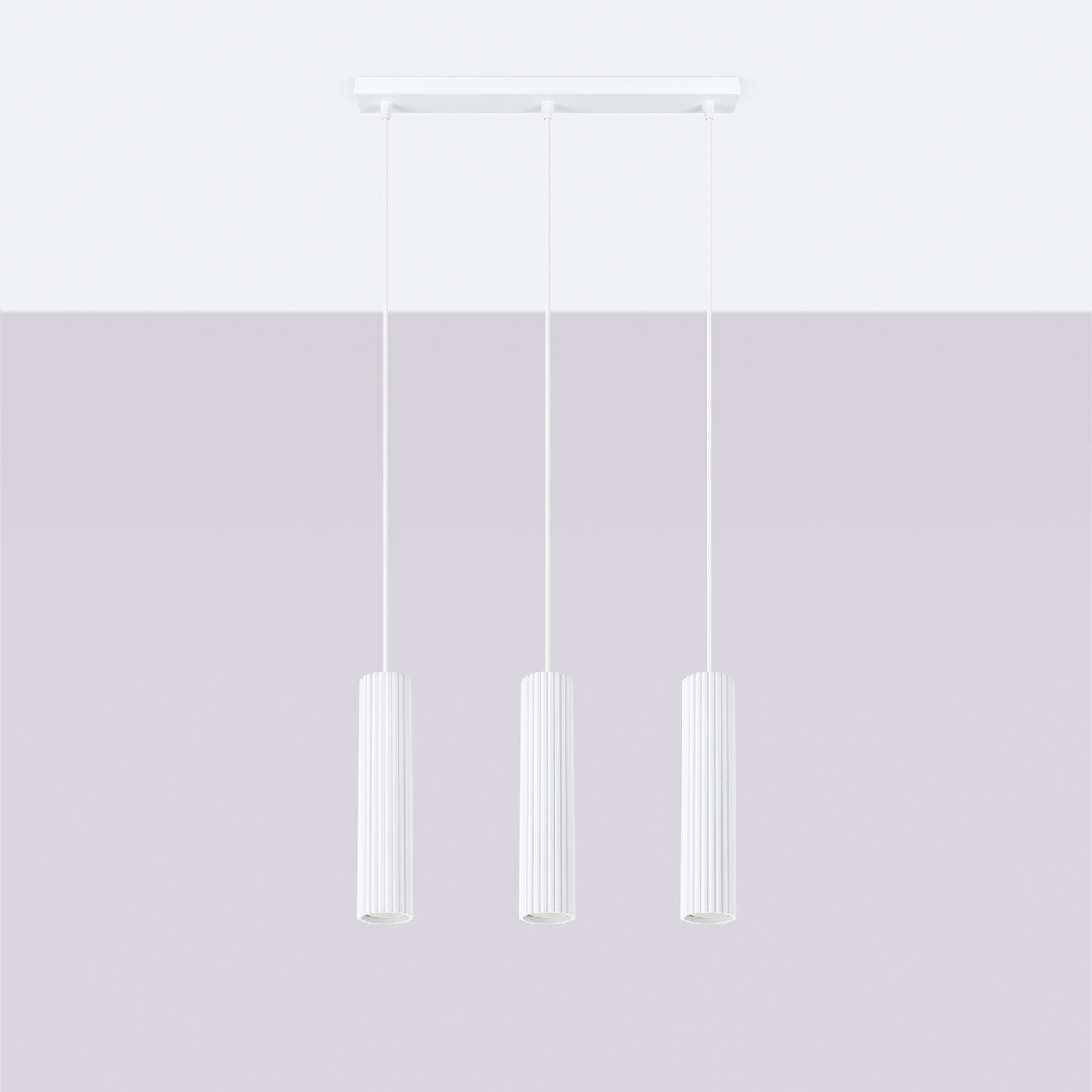 Pendelleuchte KARBON 3L weiß Sollux Lighting