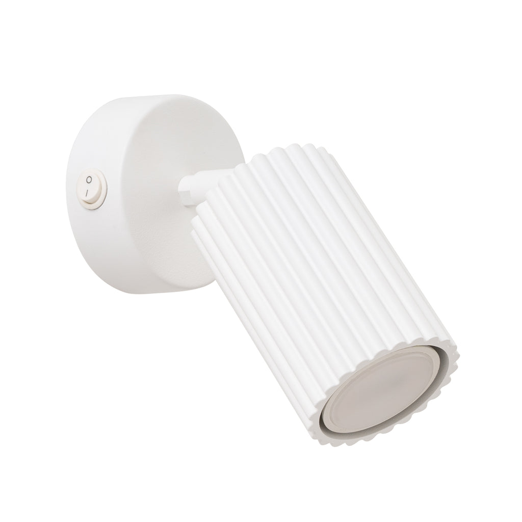 Wandleuchte KARBON weiße mit Schalter Sollux Lighting