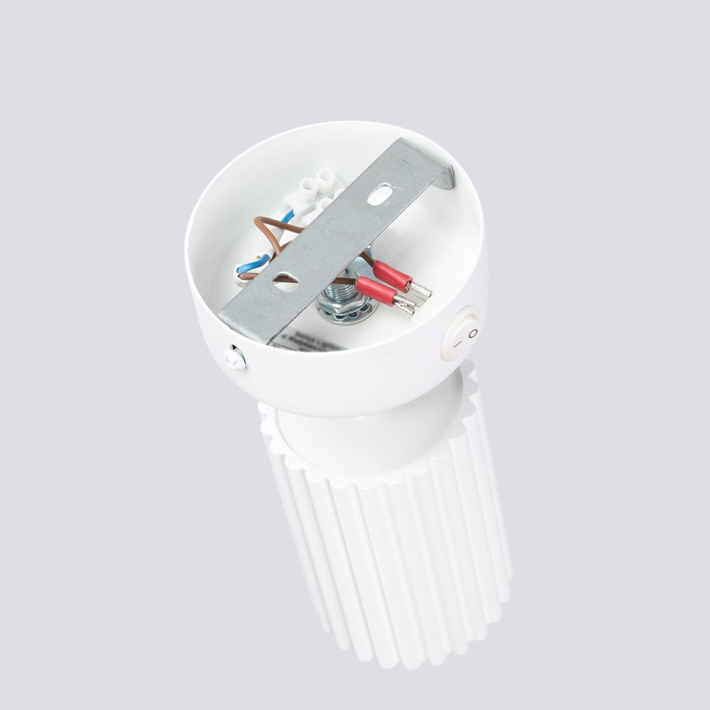 Wandleuchte KARBON weiße mit Schalter Sollux Lighting
