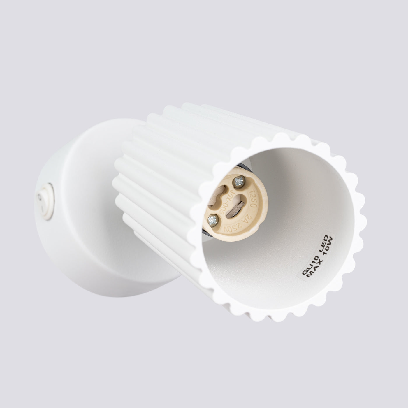 Wandleuchte KARBON weiße mit Schalter Sollux Lighting